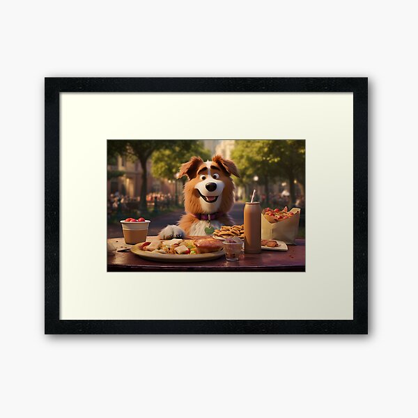 Artikel-Vorschau von Lustiger Hund beim Essen im Pixar-Style, designt und verkauft von tw0nkey.