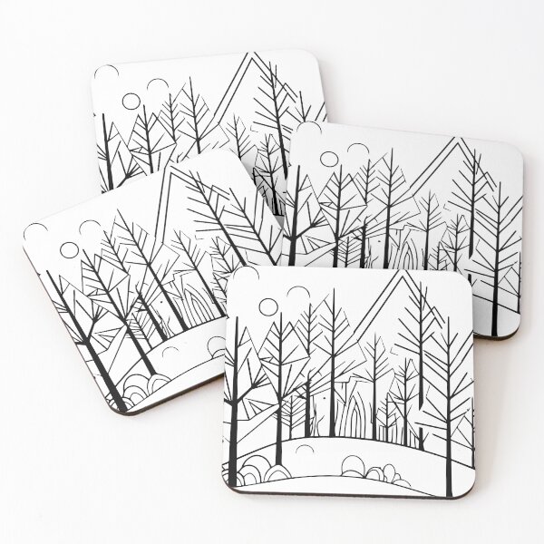 Item preview, Elegant Monoline Forest: Modern Line Artistry designed and sold by monodeepsamanta.