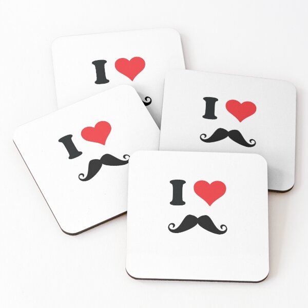 Item preview, I Love Mustache Funny Hipster Mustache - Mustache Lovers designed and sold by Naciri01.