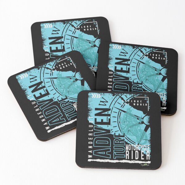 Item preview, Adventure Motorcycle Rider Wanderlust T-shirt Sticker 03 designed and sold by OuterShellUK.