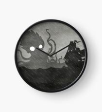 Rainy Ship & Kraken Clock