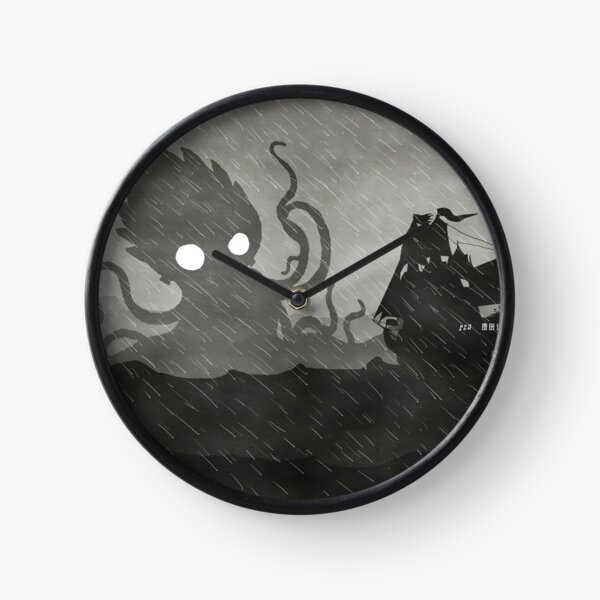 Rainy Ship & Kraken Clock