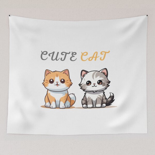 Item preview, Gray and Orange cute cate meow  designed and sold by Kemobanawity.