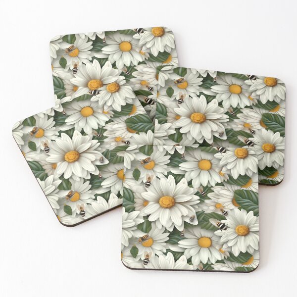 Item preview, 3D Daisy Flower Seamless Pattern, irresistible flowers. Realistic daisies  designed and sold by BonieDexter.