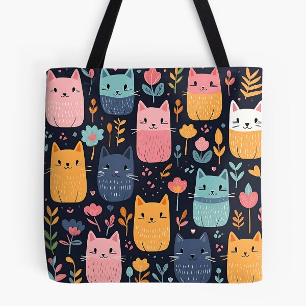 Artikelvorschau, Cute Kittens in Colorful Digital Art Pattern entworfen und verkauft von Digi-Artsy.