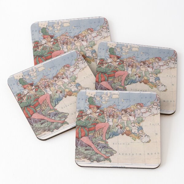 Item preview, Vintage Germany Pied Piper Map (1912) designed and sold by BravuraMedia.
