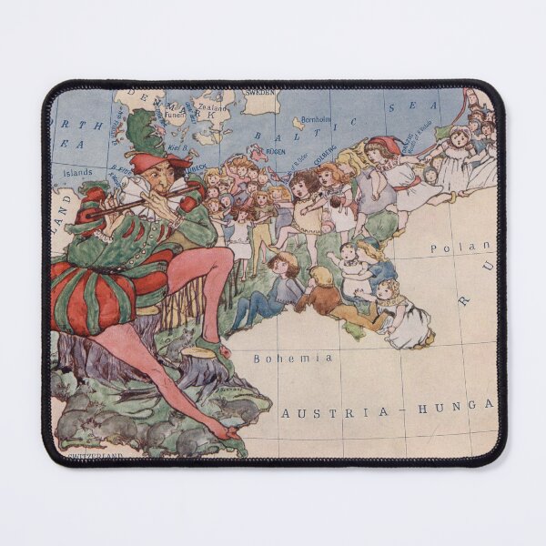 Item preview, Vintage Germany Pied Piper Map (1912) designed and sold by BravuraMedia.