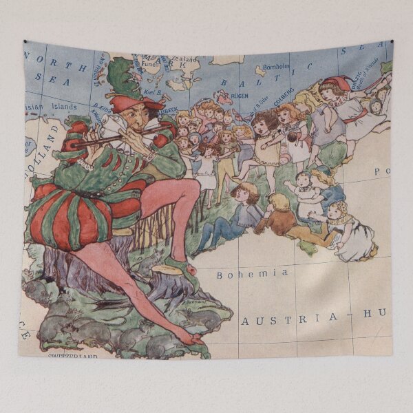 Item preview, Vintage Germany Pied Piper Map (1912) designed and sold by BravuraMedia.