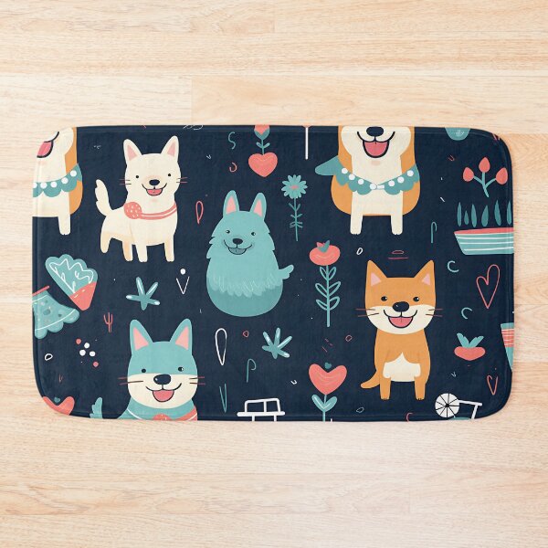 Item preview, Cute Puppies in Colorful Digital Art Pattern designed and sold by Digi-Artsy.