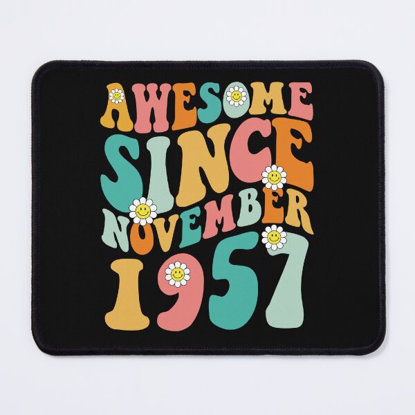 Item preview, Awesome Since November 1957 | Made In 1957 | Retro Groovy Birthday designed and sold by Christina-grich.