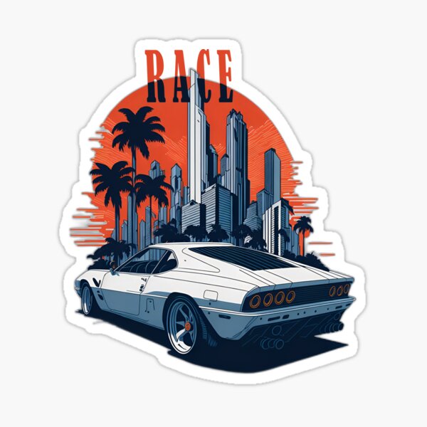 Item preview, Race Car City Megalopolis Drift designed and sold by Teecho Store.