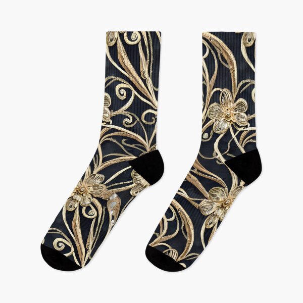 Item preview, Golden Floral designed and sold by Poetic Patterns Studio.