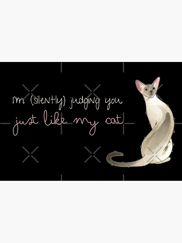 Thumbnail 4 of 4, Zipper Pouch, I’m judging you - Siamese designed and sold by FelineEmporium.