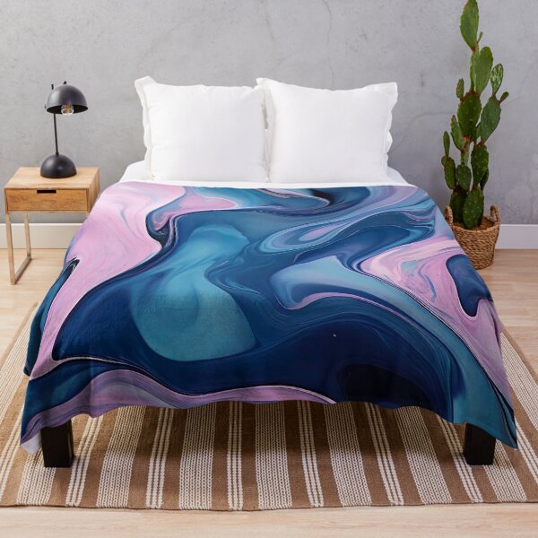 Artikelvorschau, Pink and Blue Marble Paint Swirl entworfen und verkauft von Digi-Artsy.
