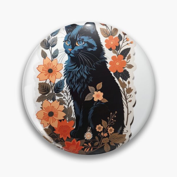 Item preview, Floral Cat 2 designed and sold by MadeleinesINK.