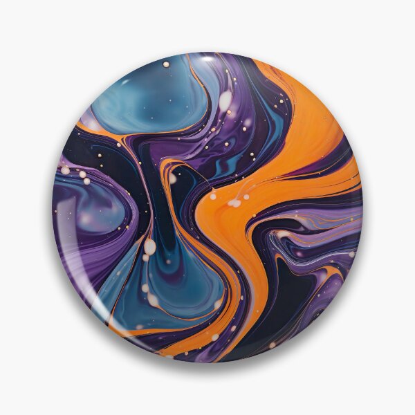 Artikelvorschau, Purple and Orange Marble Paint Swirl entworfen und verkauft von Digi-Artsy.
