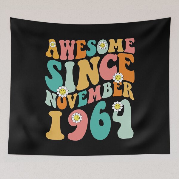 Item preview, Awesome Since November 1964 | Made In 1964 | Retro Groovy Birthday designed and sold by Christina-grich.