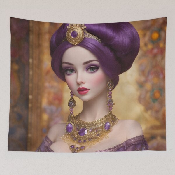 Item preview, Purple Haired Princess Dolly Daydream designed and sold by Tau Tia L Douglass.