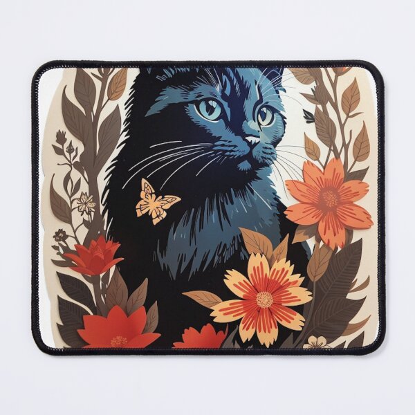 Item preview, Floral Cat 3 designed and sold by MadeleinesINK.