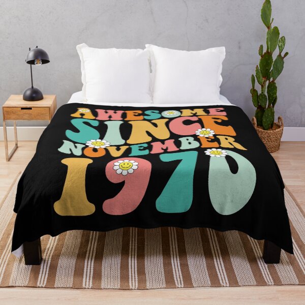 Item preview, Awesome Since November 1970 | Made In 1970 | Retro Groovy Birthday designed and sold by Christina-grich.