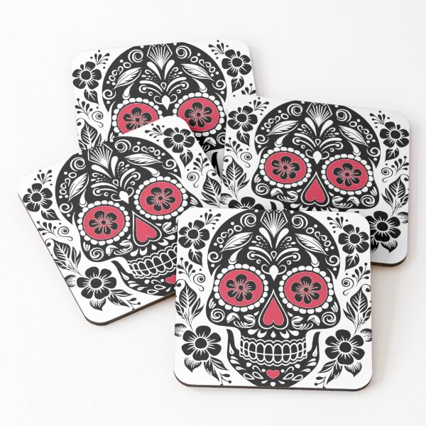 Item preview, Decorative skull stencil graphic design print designed and sold by dcrc.