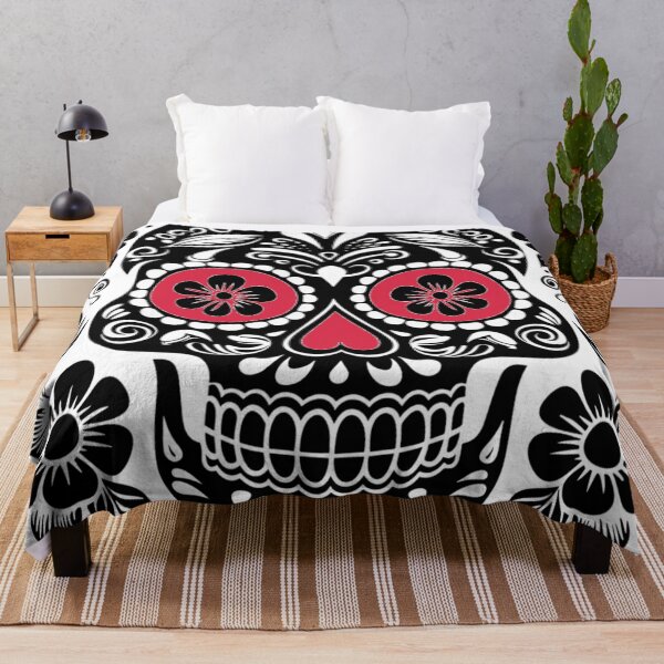 Item preview, Decorative skull stencil graphic design print designed and sold by dcrc.