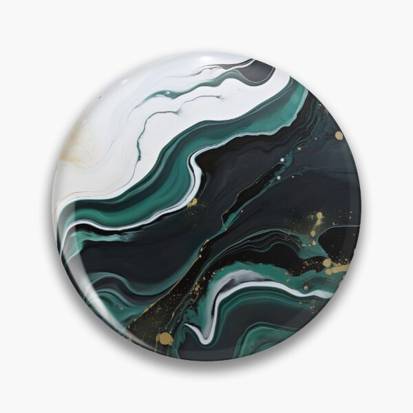 Artikelvorschau, Green and White Marble Paint Swirl entworfen und verkauft von Digi-Artsy.