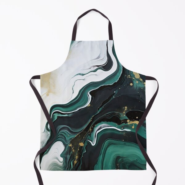 Artikelvorschau, Green and White Marble Paint Swirl entworfen und verkauft von Digi-Artsy.
