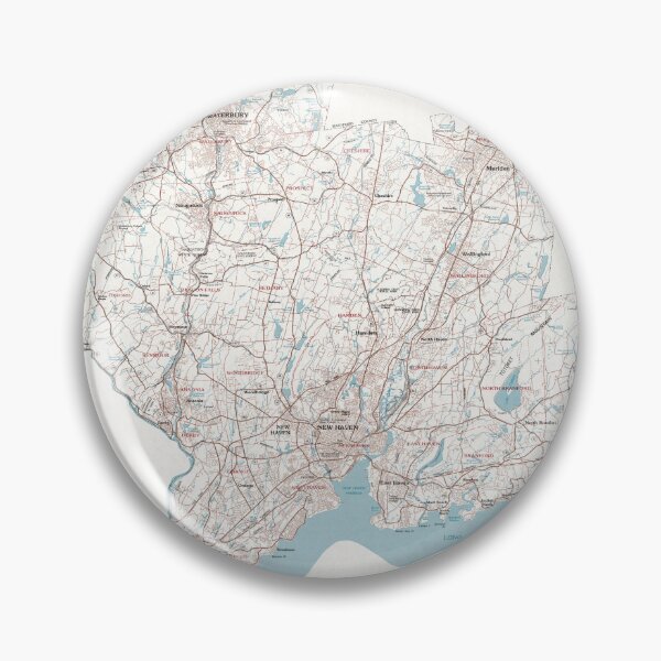 Item preview, Vintage Map of New Haven County CT (1979) designed and sold by BravuraMedia.