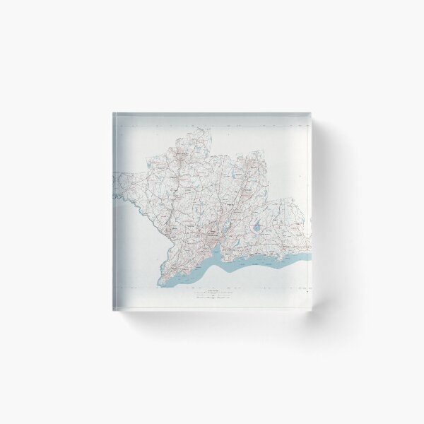 Item preview, Vintage Map of New Haven County CT (1979) designed and sold by BravuraMedia.
