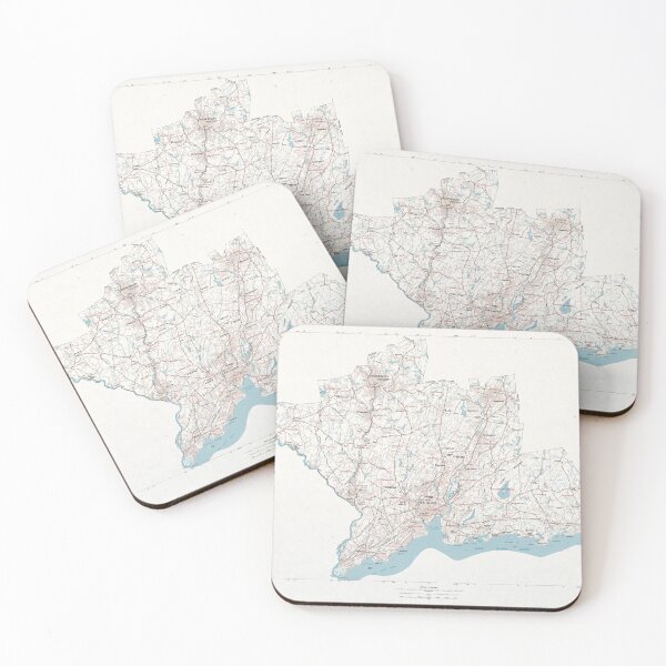 Item preview, Vintage Map of New Haven County CT (1979) designed and sold by BravuraMedia.
