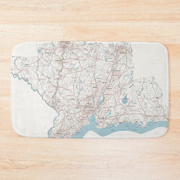 Item preview, Vintage Map of New Haven County CT (1979) designed and sold by BravuraMedia.