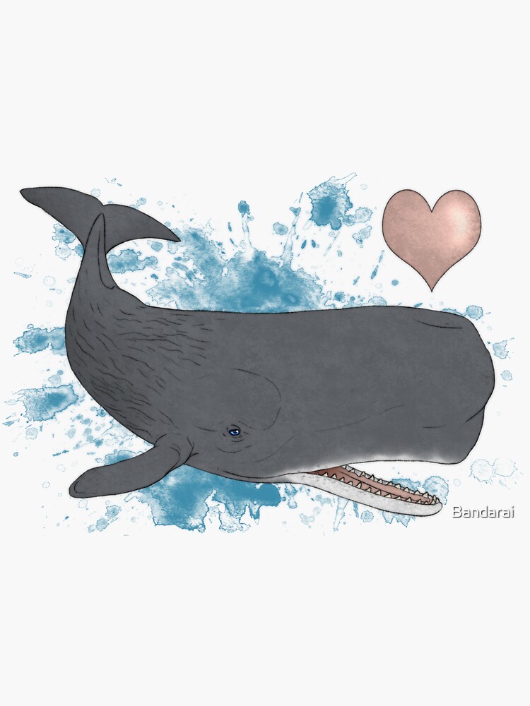 "I Whale Always Love You" Sticker by Bandarai | Redbubble