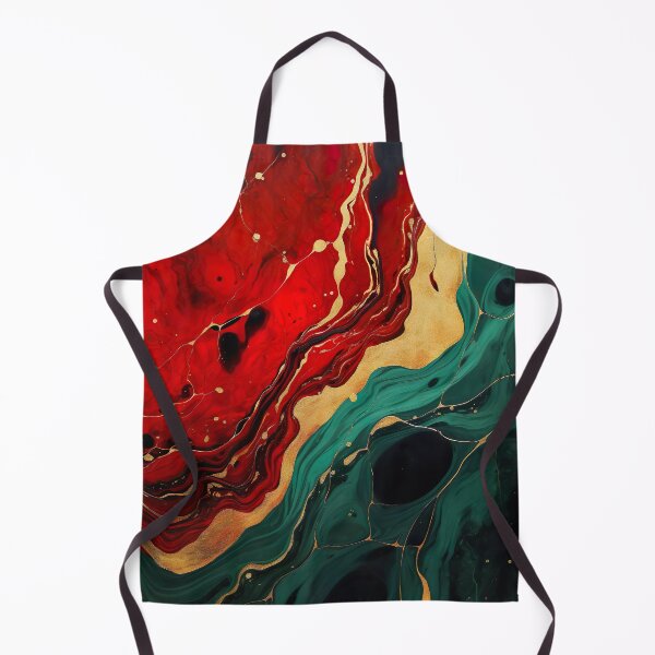 Artikelvorschau, Red, Green, and Gold Marble Paint Swirl entworfen und verkauft von Digi-Artsy.