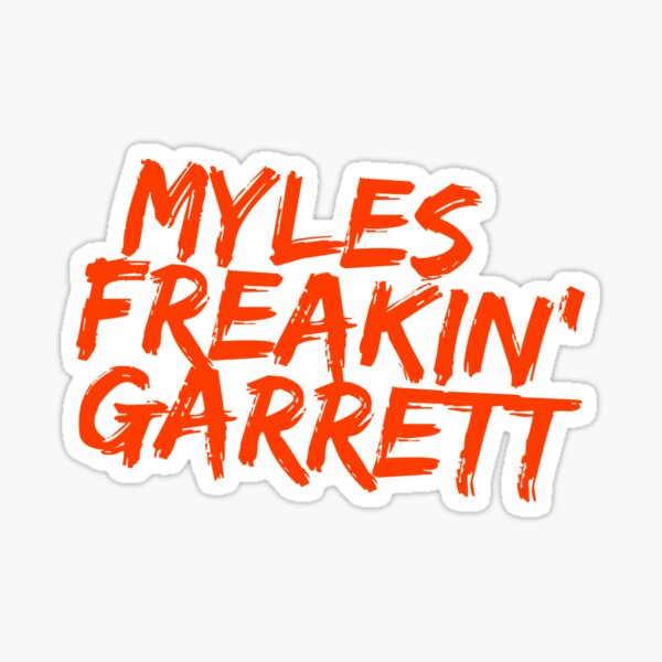 myles garrett Sticker for Sale by katelyngonos