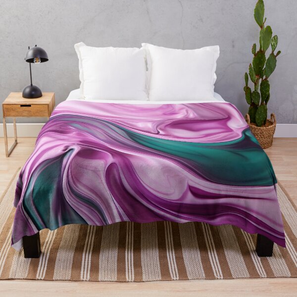 Aperçu de l'œuvre Lavender and Green Marble Paint Swirl créée et vendue par Digi-Artsy.