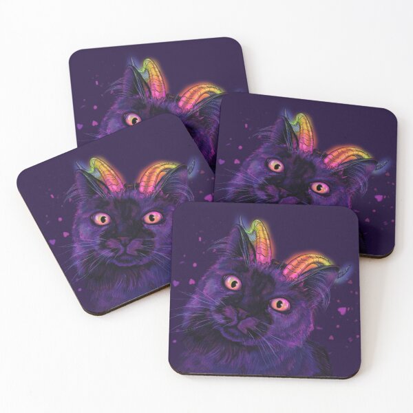 Item preview, Rainbow Demon Cat designed and sold by Ashley Kennah.