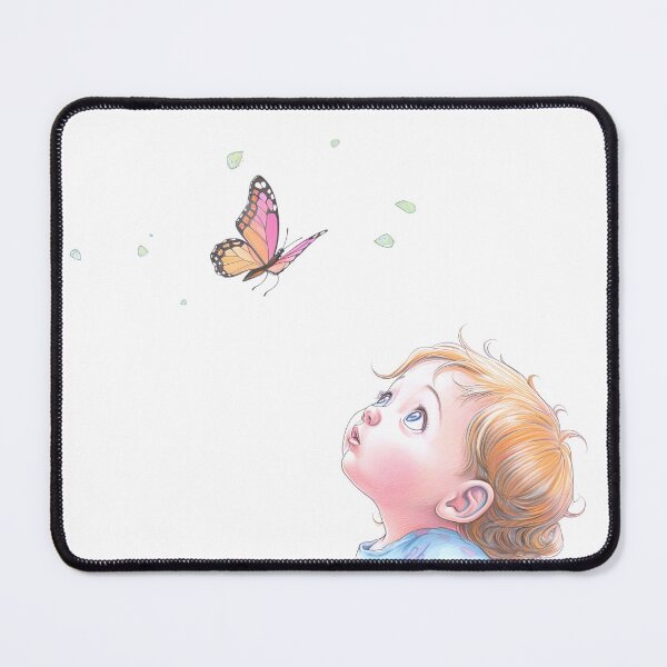 Item preview, A young child looking up at a butterfly designed and sold by InfigoArt.