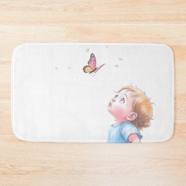Item preview, A young child looking up at a butterfly designed and sold by InfigoArt.