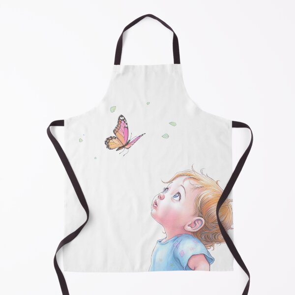 Item preview, A young child looking up at a butterfly designed and sold by InfigoArt.