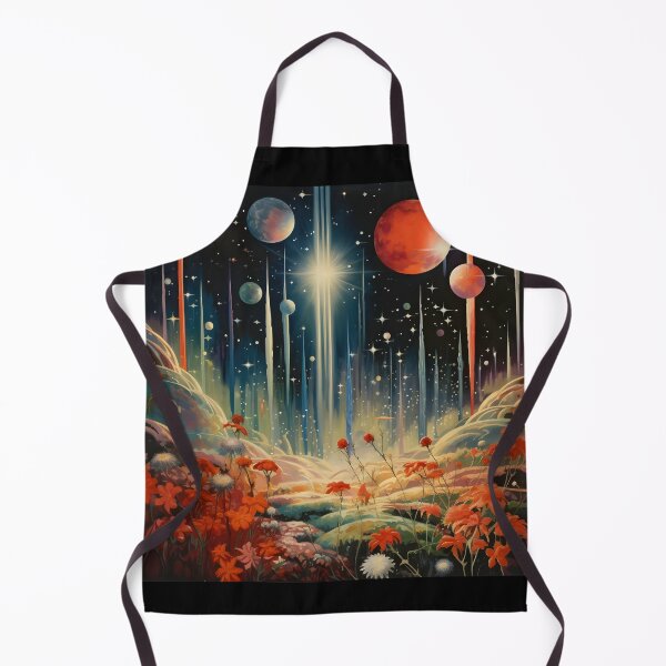 Item preview, Fairy Cosmic Landscape of Flowers and Space Sky with Shining Stars designed and sold by Je-we.