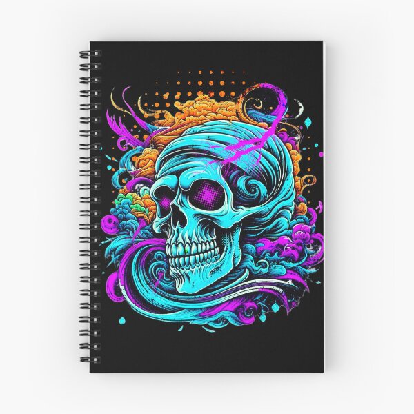 Item preview, Colorful Smiling Grin Skull Face Neon Creepy Fast designed and sold by CarantinedChaos.