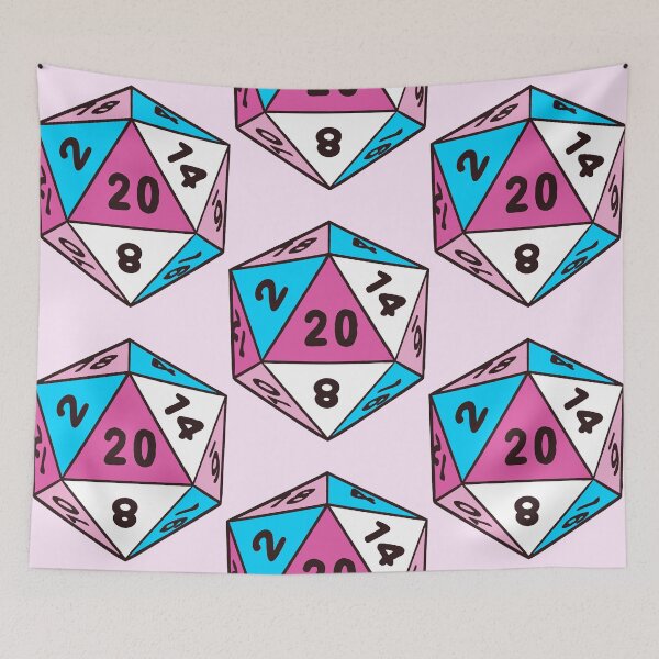 Item preview, Femboy Dice D20 Nat 20 designed and sold by Heartletters.