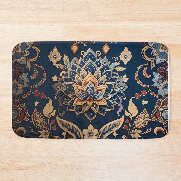 Item preview, Golden Blue Flower designed and sold by MobizArt.