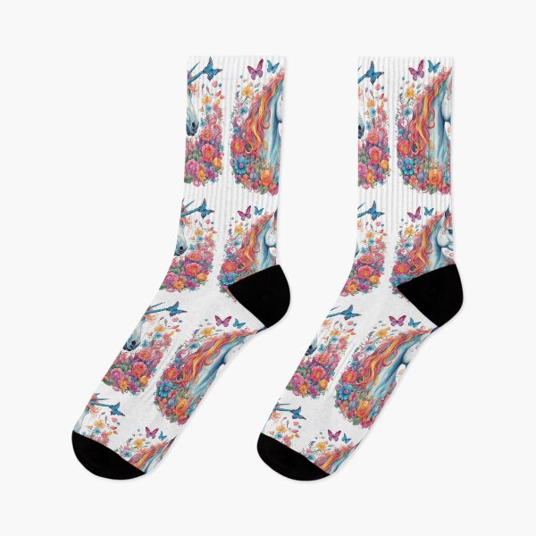Item preview, Beautiful Unicorn with Flowers and Butterfly in Pastel Colors designed and sold by MyArt23.