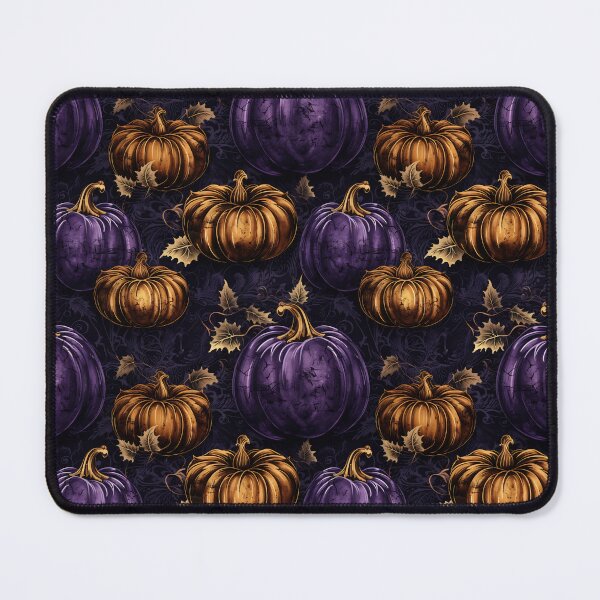 Item preview, Golden Purple Pumpkins Halloween Pattern designed and sold by Sturdust.