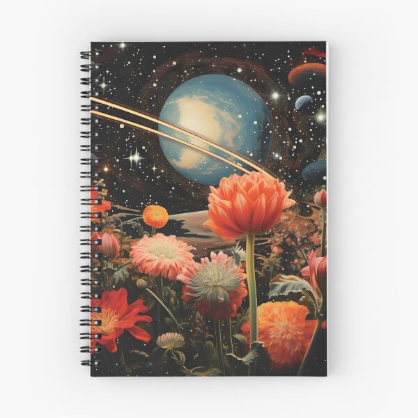 Item preview, Fairy Space Landscape of Flowers and Space Sky with Shining Stars designed and sold by Je-we.