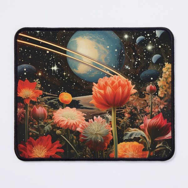 Item preview, Fairy Space Landscape of Flowers and Space Sky with Shining Stars designed and sold by Je-we.