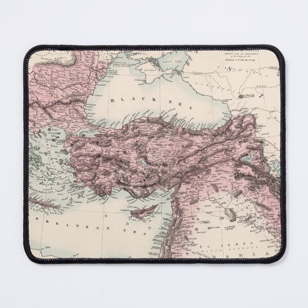 Item preview, Vintage Turkish Empire Map (1865) designed and sold by BravuraMedia.
