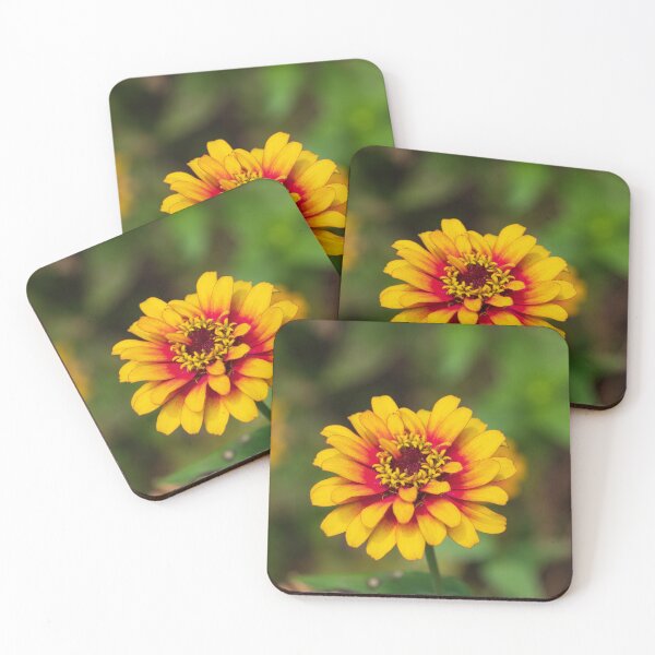 Item preview, Yellow and Red Zinnia Flower designed and sold by TinyDinoDesigns.